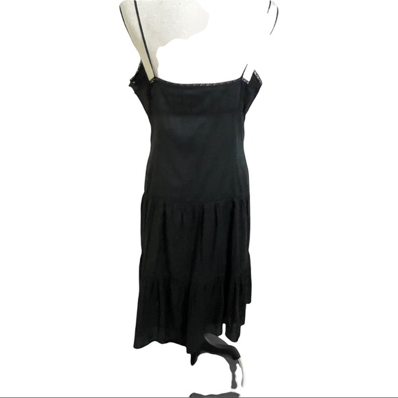 Tommy Hilfiger maxi dress size 10 tierd cotton with lace inserts black. - Picture 11 of 15